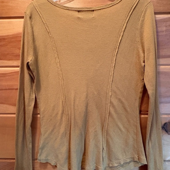 Comme Toi…gold/tan Fitted Long Sleeve Buttoned Blouse size M - Picture 6 of 11